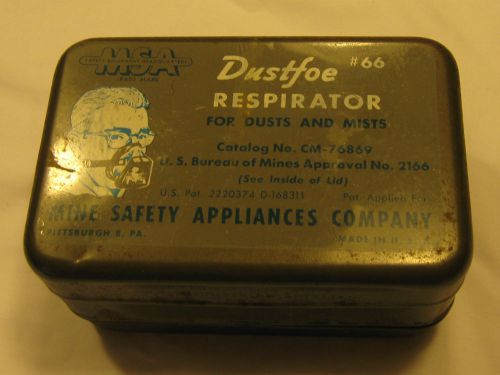 VINTAGE DUSTFOE #66 MINE SAFETY APPLIANCES COMPANY (COLLECTOR TIN ONLY)