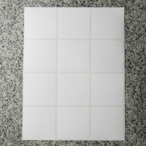 180 White Sticky Labels 50 x 50 mm Price Stickers, Name Tags Blank Self Adhesive