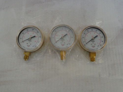 Set of Three Pressure Gauges,Torch Gauges, New