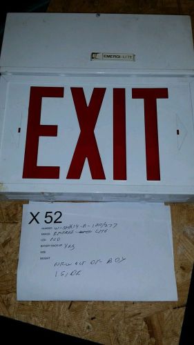 EXIT SIGN EMERGI-LITE  LED  w-smx14-r-120/277 the  side