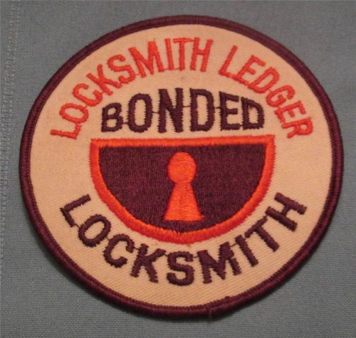Vintage Locksmith Ledger BONDED LOCKSMITH Patch SUPER!