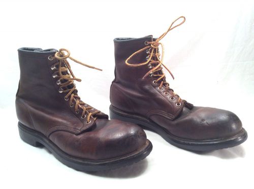 Red wing 2233 steel round toe brown work motorcycle boots size 13 a us for sale