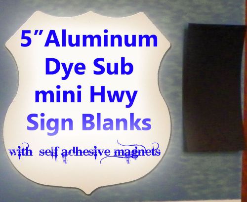 5&#034; Aluminum Sublimation Route 66 Shield Sign Blanks with Magnets - Lots of 5PCs