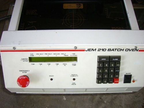 Jem 210 reflow batch oven ok industries for sale