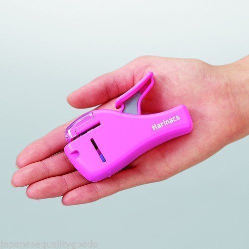 Kokuyo Harinacs Japanese Stapleless Stapler (Compact) Pink SLN-MSH205LP From JP