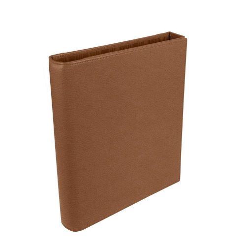 LUCRIN - A4 3-section binder - Granulated Cow Leather - Tan
