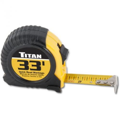Quick-Read Tape Measure 33&#039; X 1&#034; Blade TITAN Tape Measures and Tape Rules 10908