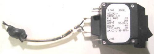 Airpax 20A 250V 2-Pole Circuit Breaker IEGZX21-33796-1-V