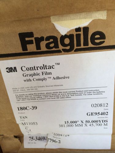 3M CONTROLTAC GRAPHIC FILM WITH COMPLY ADHESIVE - TAN - ****NEW****