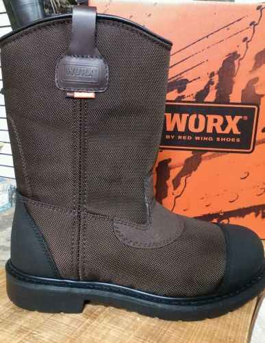 Red wing worx mens boot 6500 steel toe sizes in description for sale
