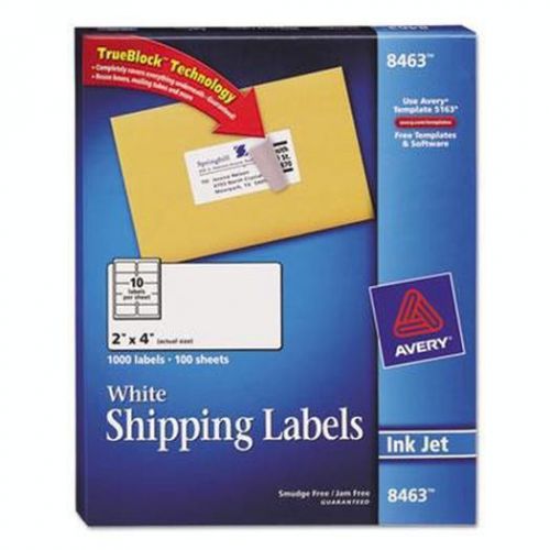 Shipping Labels with TrueBlock Technology, 2 x 4, White, 1000/Box 8463