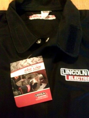 NWT Lincoln Electric RED LINE SHADOW SPLIT LEATHER SLEEVED Welding Jacket XL