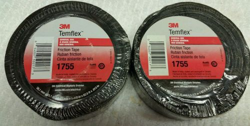 Lot of (2) rolls scotch 3m temflex 1755 1 1/2in. 82.5ft friction for sale