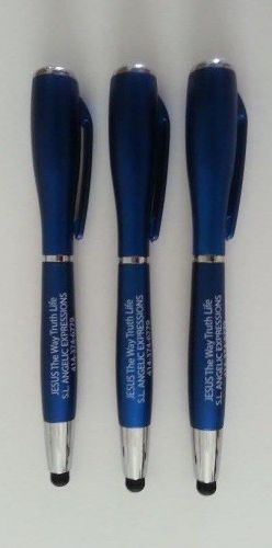 16 PCS Stylus &amp; Flash Light Writing Black Ink Pen Set (Free Shipping)
