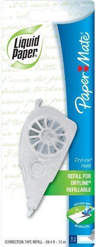Paper Mate Dryline 80047 Correction Tape Refill - 0.20&#034; Width X 16.50 Ft Length