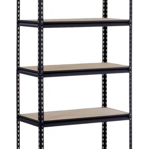 Steel Shelf Unit Black Heavy Duty 5-Shelf Storage Furniture Organizer Rack Home