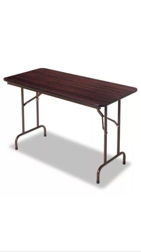 Alera Folding Table, 48w x 24d x 29h, Walnut - ALEFT724824WA
