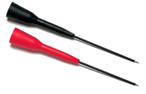 Slim Reach Terminal Probe Set Red/Black Hard Stainless Steel Electronic Tool
