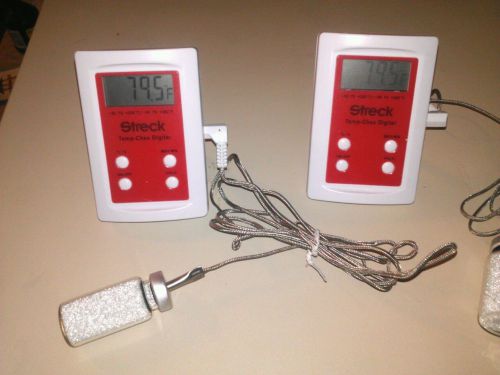 LOT OF 2 STRECK TEMP-CHEX DIGITAL LAB THERMOMETERS VERY EXPENSIVE