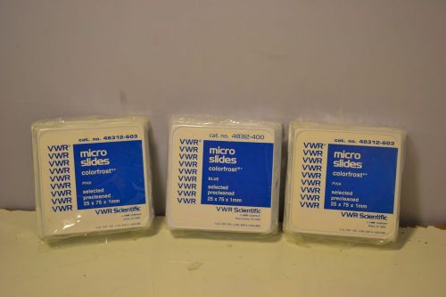 VWR Colorfrost Micro Slides, Model 48312-603 (x2 packs) Plus 1-48312-400 Pack