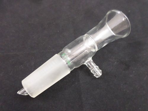 Chemglass Glass Vacuum Filtration Adapter 24/40 #3 Stop 130mm L 34mm ID Flange 