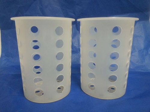 Tablecraft Products Commercial Plastic Flatware Perforated Cylinder Lot-2