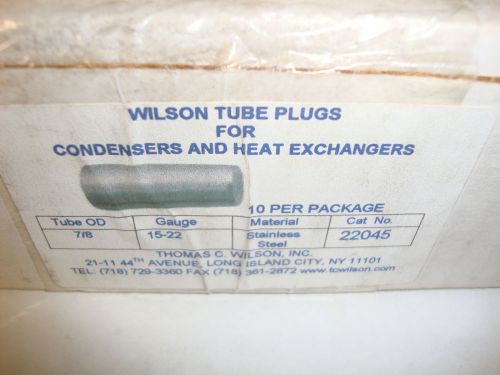 (10) new thomas c. wilson 22045 7/8&#034; 15-22 316ss tube plugs for sale