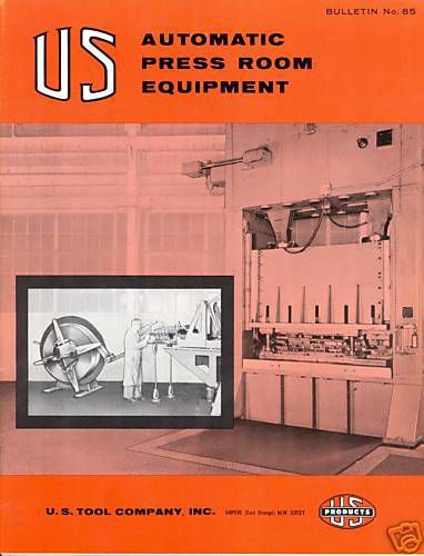 Automatic press room equipment 1958 bulletin/catalog us tool co. ampere nj for sale