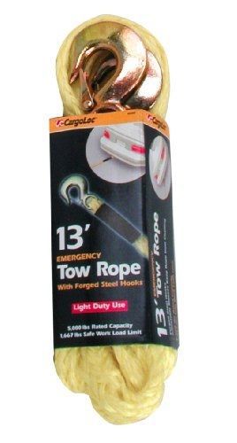 CargoLoc Emergency 5/8&#034; x 13&#039; x 5,000 lbs - Tow Rope with Hooks