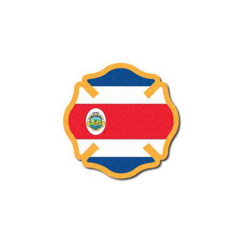 3M Reflective Fire Helmet Decal - Costa Rica Flag Maltese