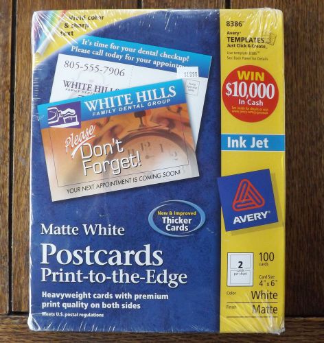 Avery 8386 Postcards for Ink Jet Printers, 4 x 6 Inches, White, 100 Cards