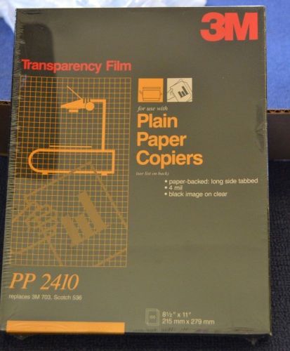 3M TRANSPARENCY FILM PP 2410 , NEW! 100 SHEETS, REPLACES 3M 703 &amp; SCOTCH 536