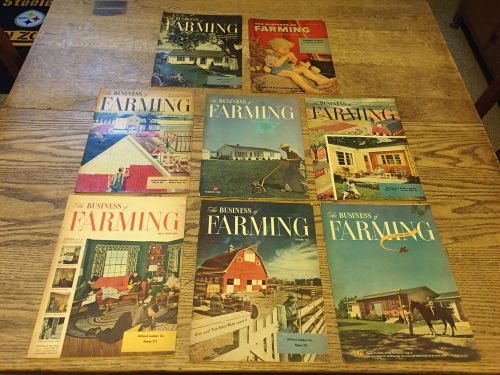 8 ISSUES OF THE BUSINESS OF FARMING MAGAZINE-ALL FROM THE 1950&#039;S