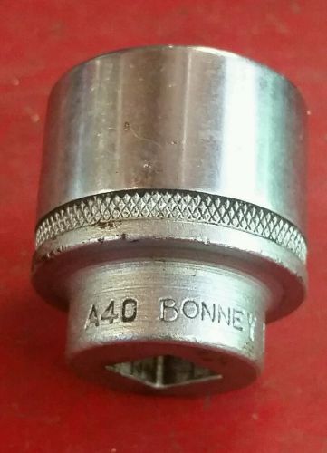 Vintage Knurled A-40 Bonney 12 Point Socket 1-1/4&#034; 1/2&#034; Drive