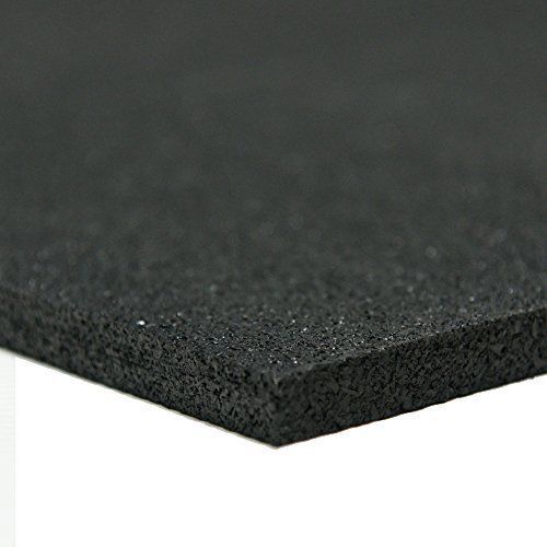 Recycled Rubber - 60A - Rubber Sheets and Rolls - 5mm Thick x 6&#034; Width x 6&#034; - 5