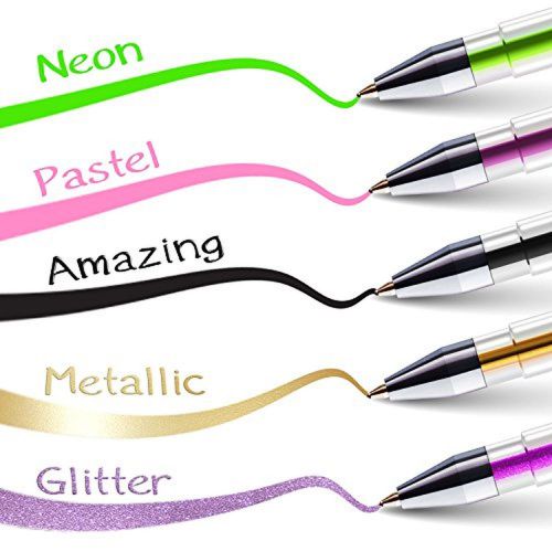 Best Gel Pens - 60 Gel Pen Set with Case - Perfect Art Micron Ink Pen Set for...
