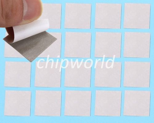 20pcs 20mm Sticker Square Thermal Adhesive Tape for Heat sink one Side Single