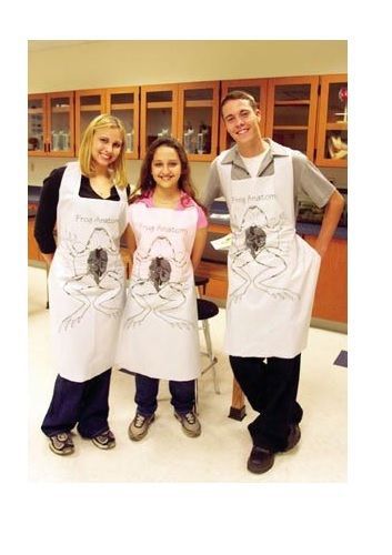 Disposable frog anatomy dissection aprons 44x28&#034;, pack of 10 for sale