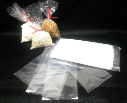 200 Poly Bags for Retail Party Treat Favor Bags for Toppers 2Mil 4&#034; x 8&#034;