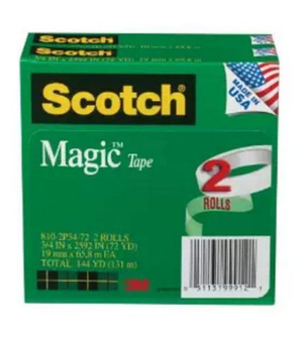 Scotch Magic Tape, 3/4 x 2592 Inches, 2-Pack free shipping