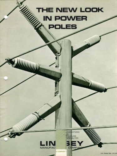 Rare Vintage Lindsey Manufacturing Power Poles Electrical Transmission Brochure