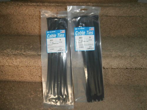 (Lot of 2) New 32013 14.5 Inch Nylon Cable Ties Black Zip Ties (100 Total)