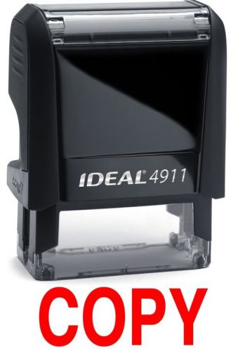 COPY text on a IDEAL 4911 Self-inking Rubber Stamp with RED INK