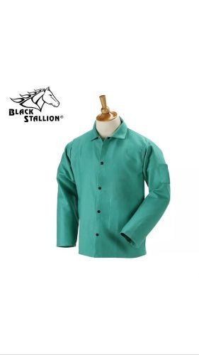 NEW Revco Black Stallion F9-30C 9oz. 30&#034; Cotton Fr Green Welding Jacket - Large