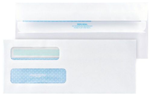 Quality park #10 double window envelopes self-sealing (redi-seal) 500 envelop... for sale