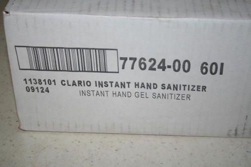 Unopened Case Betco Clario Instant Hand Gel Sanitizer #77624 (24 - 4oz. bottles)