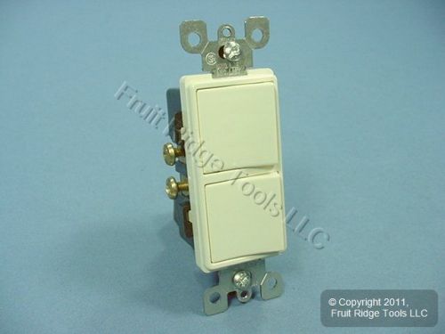 Leviton almond commercial decora double rocker light switch duplex 15a 5634-a for sale