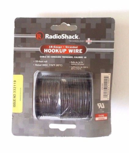 RadioShack Hookup Wire 18-Gauge stranded 55 foot AWM -  Rated 300V, 179 deg F