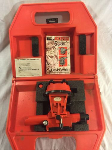 Realist David White 8085 Site Boss Transit Level With Case and Plumb Bob