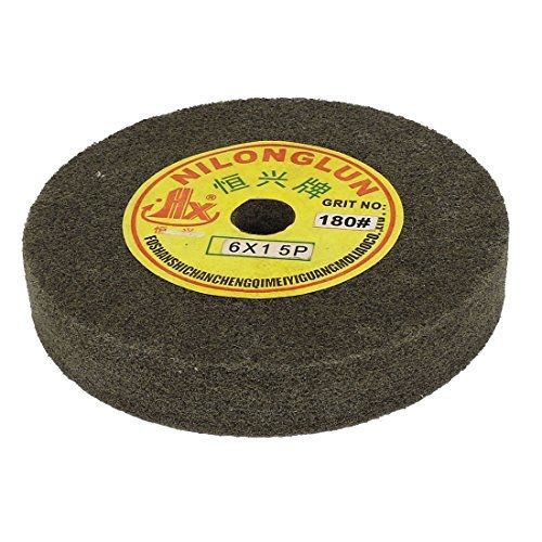 Uxcell? 18mm bore 150mm dia 25mm thick 180 grit nylon fiber wheel buffing disc for sale